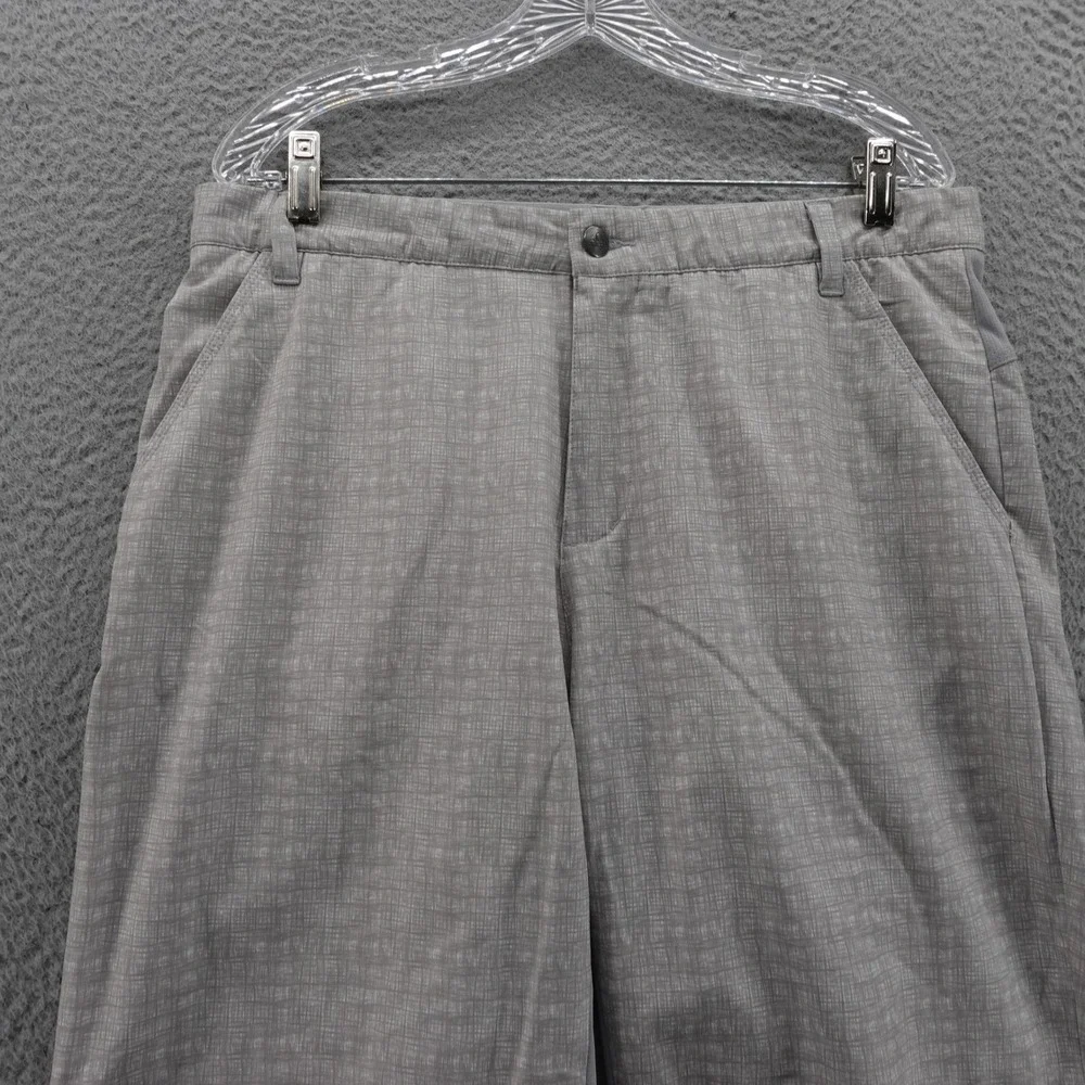 Adidas Performance Golf Shorts Size 34x10 Gray Plaid‎ Mens Lightweight Stretch
